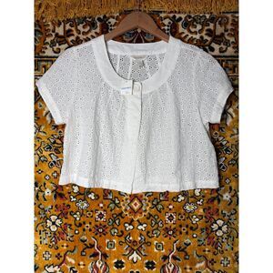 NWT Deadstock Limited Too Baby Doll White Eyelet Lace Crop Top sz 20